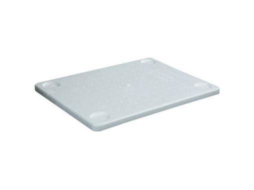 Låg 40x30x2.5 cm EPS Hvid til termokasse 11 ltr 40x30x14 cm,stk