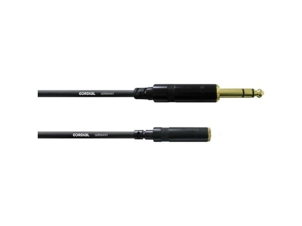Cordial CFM 3 VY, 3.5mm, Hankjønn, 6.35mm, Hunkjønn, 3 m, Sort