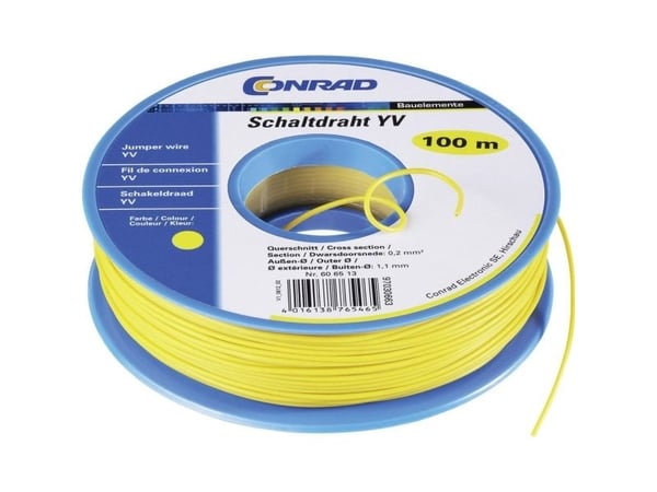 TRU COMPONENTS 1572471 krysskabel Yv 1 x 0,20 mm² blå, 25 m