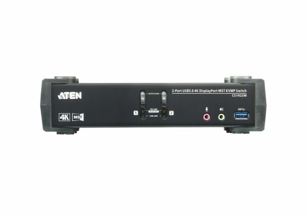 ATEN CS1922M - KVM / lyd / USB-svitsj - 2 x KVM/lyd/USB - 1 lokalbruker - stasjonær