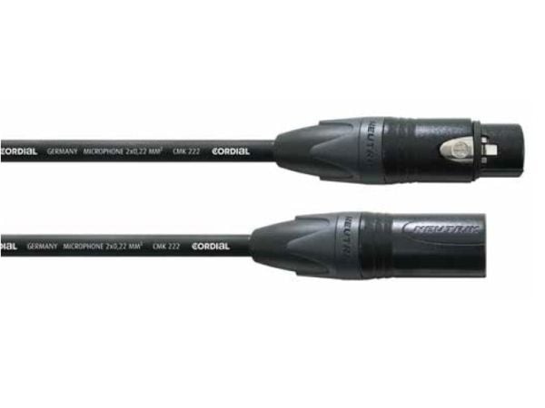Cordial CPM 2.5 FM, XLR (3-pin), Hunkjønn, XLR (3-pin), Hankjønn, 2,5 m, Svart