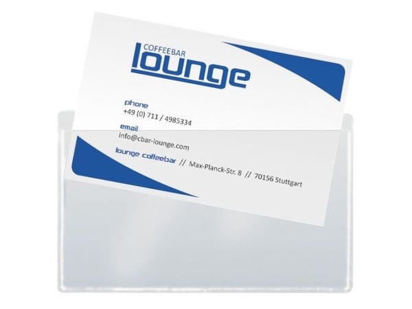 Sigel - Visittkortlomme - for 55 x 90 mm - med fliker - blank (en pakke 100)