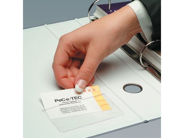 Sigel - Visittkortlomme - for 55 x 90 mm - med fliker - blank (en pakke 100)