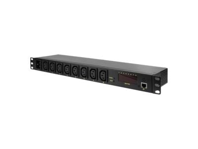 LogiLink PDU8P01, Ohjattu, 1U, Musta, 8 AC-pistorasia(a), C13 liitin, C20 liitin