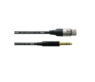 Cordial CFM 1.5 FV, 6.35mm, Hankjønn, XLR (3-pin), Hunkjønn, 1,5 m, Sort