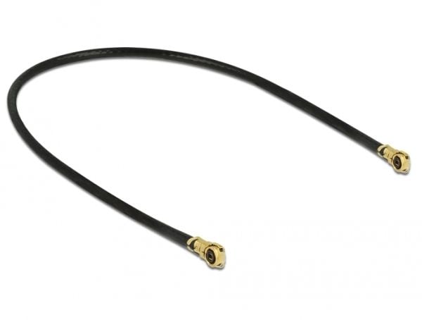 Delock - Antennekabel - MHF4/HSC plugg vinklet til MHF4/HSC plugg vinklet - 10 cm - koaksial - svart