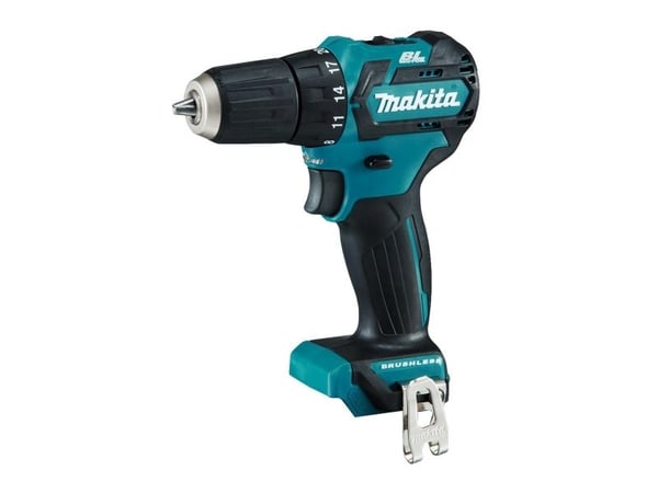 Makita DF332DZ, Borr med pistolgrepp, utan nyckel, 2,8 cm, 1 cm, 450 RPM, 1500 RPM
