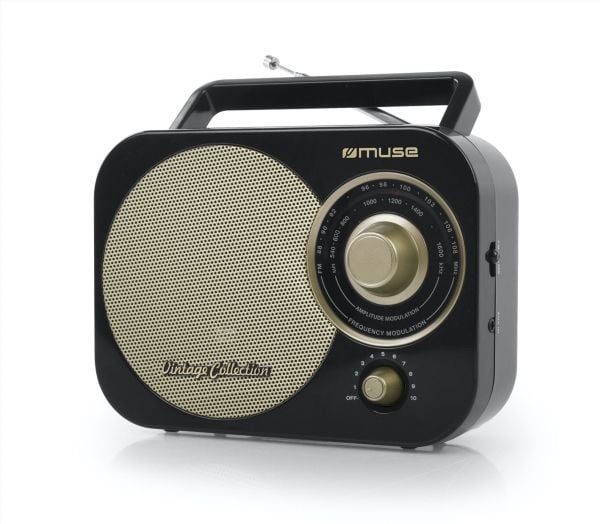 Muse M-055 RB, Bærbar, Analog, FM, MW, 88 - 108 MHz, Sort, Gull, Monokromatisk