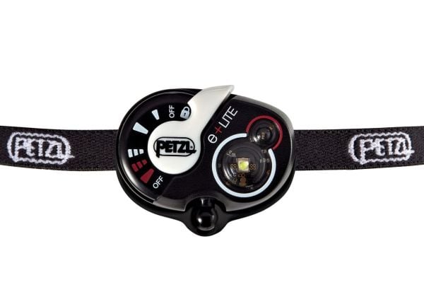 Petzl e+LITE - Hodelykt - LED - 5-modus - hvitt lys - 6000-7000 K - svart, hvit