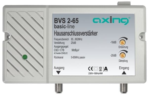 Axing BVS 2-65 kaapelitelevisiovahvistin 25 dB Axing BVS 2-65 kaapelitelevisiovahvistin 25 dB