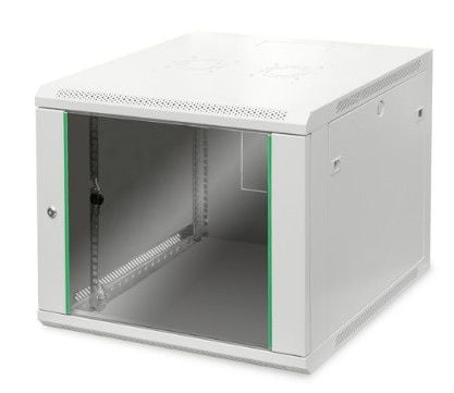 DIGITUS Professional Dynamic Basic Series DN-19 09U-6/6-EC - Skap - veggmonterbar - lysegrå, RAL 7035 - 9U - 19"