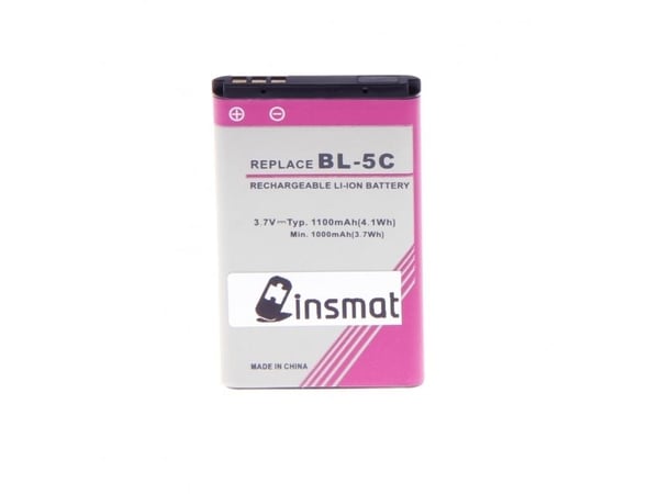 Insmat - Akku - Li-Ion - 1100 mAh - 4.1 Wh - Nokia 10X, 111, 12XX, 130, 16XX, 1800, 20X, 215, 222, 27XX, 31XX, C1, C2, X2; Asha 20X - Nokia 10X, 11...
