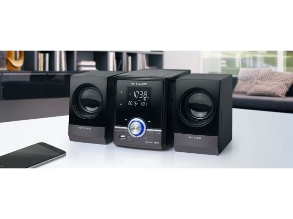 Muse M-38 BT, Hemmaljud mikrosystem, Svart, 1 diskar, Kina, 10 W, FM