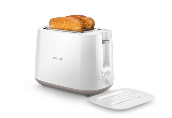 Philips Daily Collection HD2582 - Brødrister - 2 skive - 2 Spor - hvit