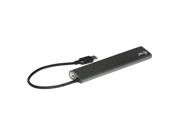 i-tec 3HUB778UK, USB 3.2 Gen 1 (3.1 Gen 1) Type-A, USB 3.2 Gen 1 (3.1 Gen 1) Type-C, 5000 Mbit/s, Sølv, Metal, Strøm