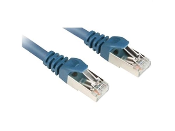 Sharkoon - Koblingskabel - RJ-45 (hann) til RJ-45 (hann) - SFTP - CAT 6 - blå