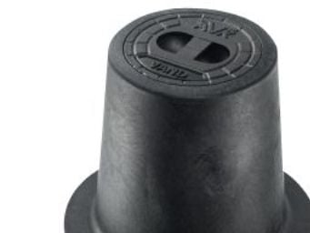 AVK-kansi 130mm polyamidia, tulppa valurautaa