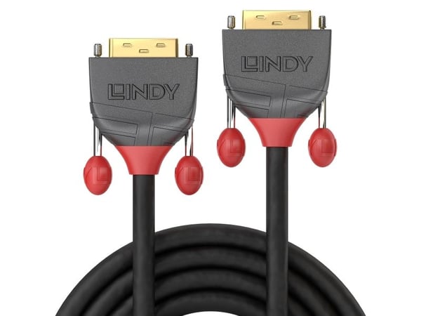 Lindy 36223, 3 m, DVI-D, DVI-D, Hanstik, Hanstik, musta