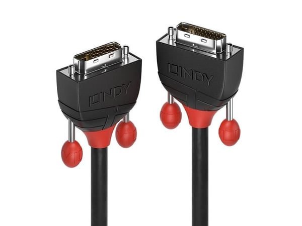 Lindy 36254, 5 m, DVI-D, DVI-D, Hanstik, Hanstik, Musta