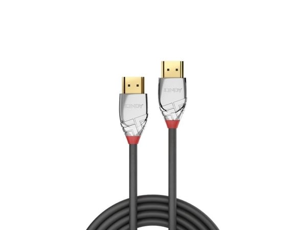 Lindy 37872, 2 m, HDMI Type A (Standard), HDMI Type A (Standard), 4096 x 2160 piksler, 18 Gbit/s, Grå, Sølv