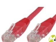 MicroConnect - Nettverkskabel - RJ-45 (hann) til RJ-45 (hann) - 20 m - UTP - CAT 5e - med støvel, flertrådet - rød