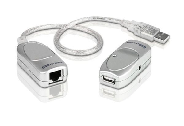 ATEN UCE60, Verkkolähetin, 60 m, 12 Mbit/s, Cat5, Cat5e, Cat6, Hopea, Muovi