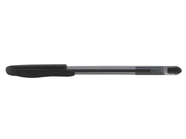 Kuglepen Generic 1.0 mm sort med hætte - (50 stk.)