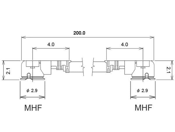 Delock - Antennekabel - MHF/U.FL plugg vinklet til MHF/U.FL plugg vinklet - 20 cm - koaksial - svart