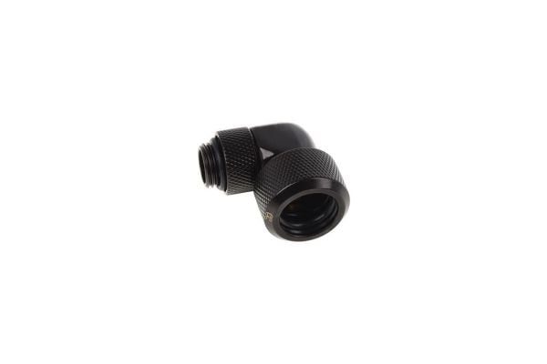 Alphacool Eiszapfen 16 mm HardTube compression fitting 90° rotatable G1/4 - Vinkelarmatur for væskekjølesystemskompresjon - mørkesvart