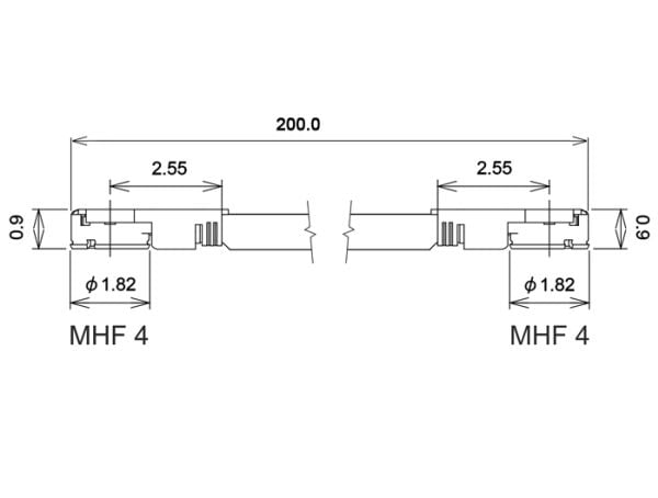 Delock - Antennekabel - MHF4/HSC plugg vinklet til MHF4/HSC plugg vinklet - 20 cm - koaksial - svart