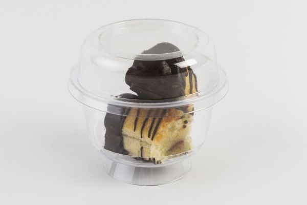 Højt låg til dessertbæger Ø100x30mm 50stk/pak