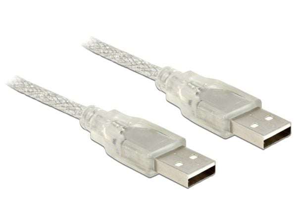 DeLOCK 83888, 1,5 m, USB A, USB A, USB 2.0, 0,48 Gbit/s, Läpinäkyvä