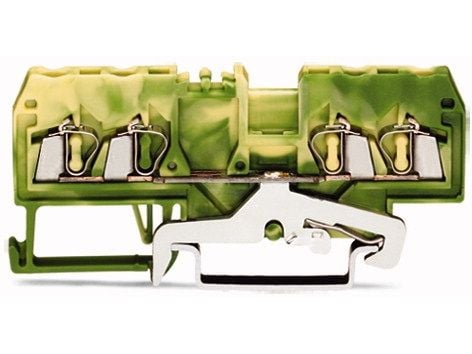 Wagon 4-johtiminen kiskoliitin 2.5mm2 kelta-vihreä (280-837)