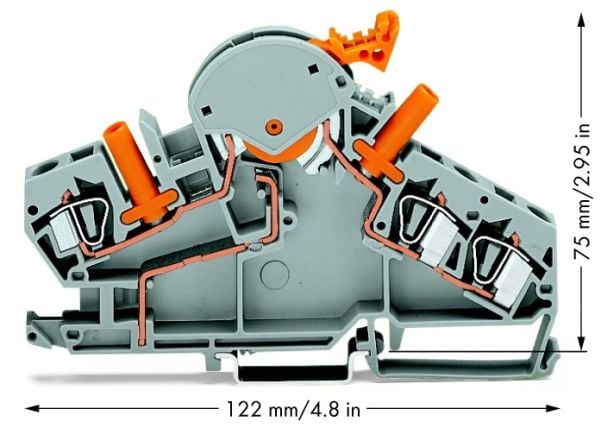 Wago 6mm2 katkaisu- ja mittausliitin virtamuuntajille (282-870)