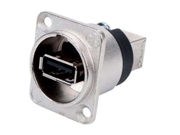 Reversibel USB-genomföring 2.0 NAUSB-W Neutrik 1 st
