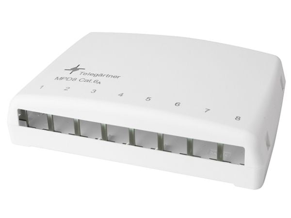 Telegärtner H02000A0103, Cat6a, Valkoinen, Akryylinitriilibutadieenistyreeni (ABS), RoHS, 164 mm, 110 mm