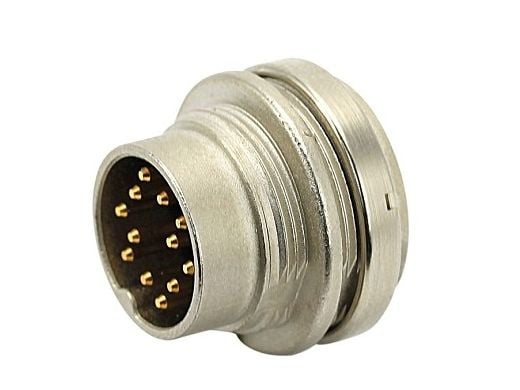 Amphenol T 3477 000, 7P, Suora, Uros, Hopea, IP40, 5 A