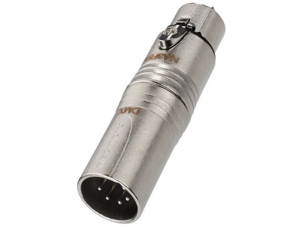 Neutrik NA3F5M, XLR (5-pinners), XLR (3-pinners), grå