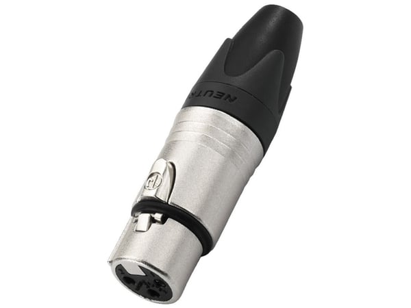 Neutrik NTR-NC3FXX, XLR, Sort, Sølv, Hunkjønn, Rett, IP40, 2,5 mm²