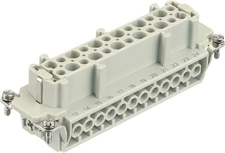 HARTING HAN E liitin, insertti tyyppi 24Bhunstikruuviliitin max 2,5mm2, 16A24polet