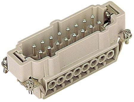HARTING HAN A -liitin, insert-tyyppi 16Aruuviliitin max 2,5mm2, 16A16napainen
