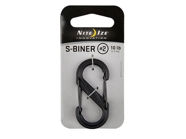 Nite Ize S-Biner Plastic Dual Carabiner #2 - Karabinerklips - svart