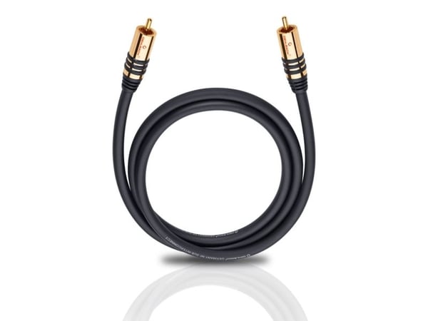 OEHLBACH 21531, RCA, Hanstik, RCA, Hanstik, 1 m, musta
