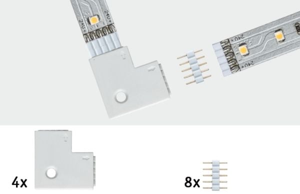Paulmann 706.16, Kontakt, Hvit, Plast, III, 144 W, 25 mm