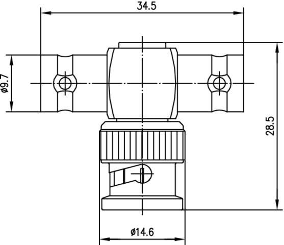 Telegärtner BNC/2xBNC, BNC, 2xBNC, Metallisk