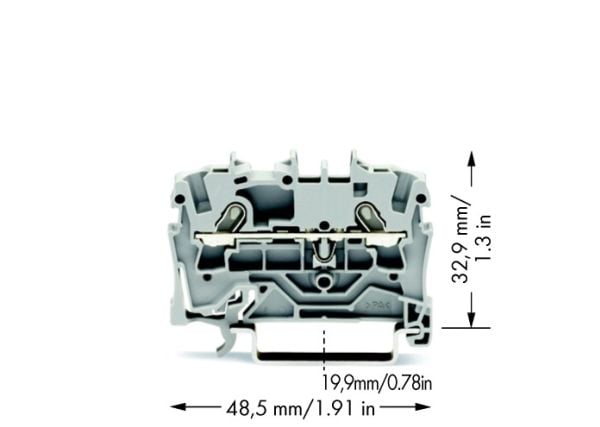 Wago 2001-1201, 4,2 mm, 48,5 mm, 32,9 mm, 800 V