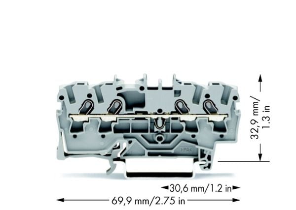 Wago 2001-1401, 4,2 mm, 69,9 mm, 32,9 mm, 800 V