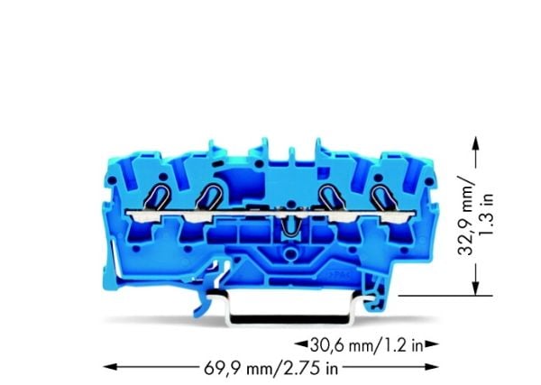 Wago 2002-1404, 5,2 mm, 69,9 mm, 32,9 mm, 800 V