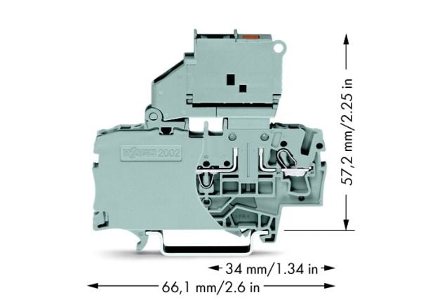 Wago 2002-1611/1000-541, 6,2 mm, 66,1 mm, 57,2 mm, 250 V