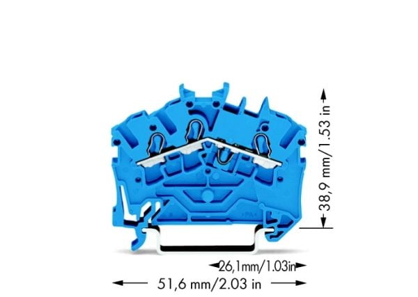 Wago 2002-6304, 5,2 mm, 51,3 mm, 38,9 mm, 800 V